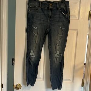 Torrid distressed faded blue jeggings